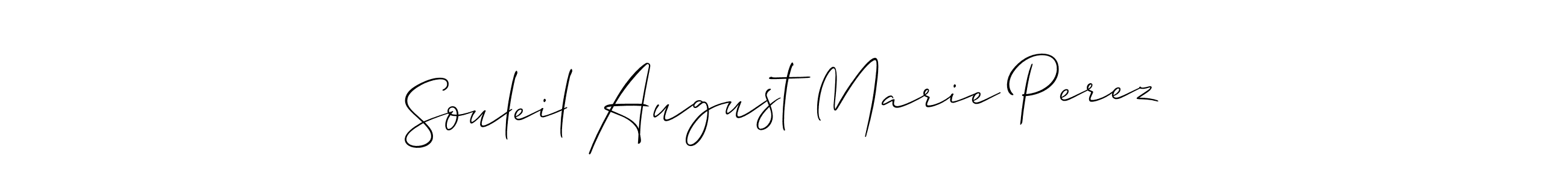 Similarly Allison_Script is the best handwritten signature design. Signature creator online .You can use it as an online autograph creator for name Souleil August Marie Perez. Souleil August Marie Perez signature style 2 images and pictures png