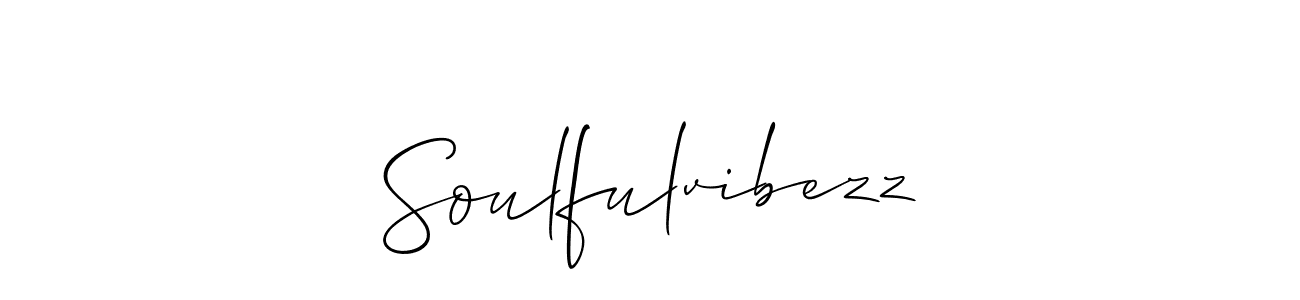 It looks lik you need a new signature style for name Soulfulvibezz. Design unique handwritten (Allison_Script) signature with our free signature maker in just a few clicks. Soulfulvibezz signature style 2 images and pictures png