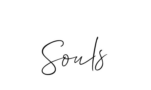 You should practise on your own different ways (Allison_Script) to write your name (Souls) in signature. don't let someone else do it for you. Souls signature style 2 images and pictures png