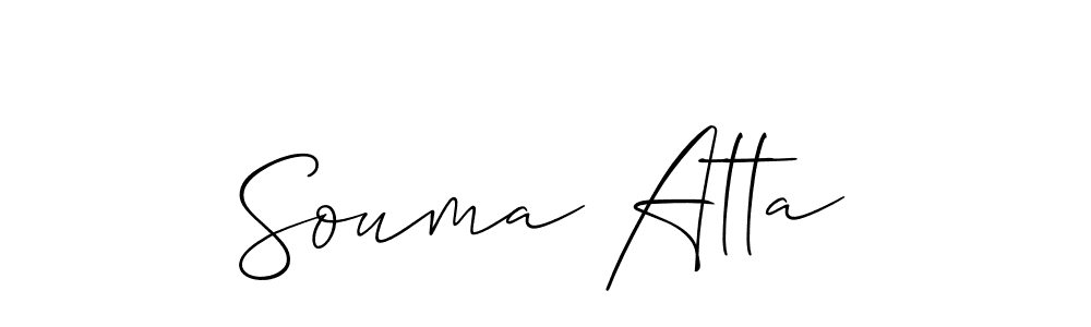 Also we have Souma Atta name is the best signature style. Create professional handwritten signature collection using Allison_Script autograph style. Souma Atta signature style 2 images and pictures png