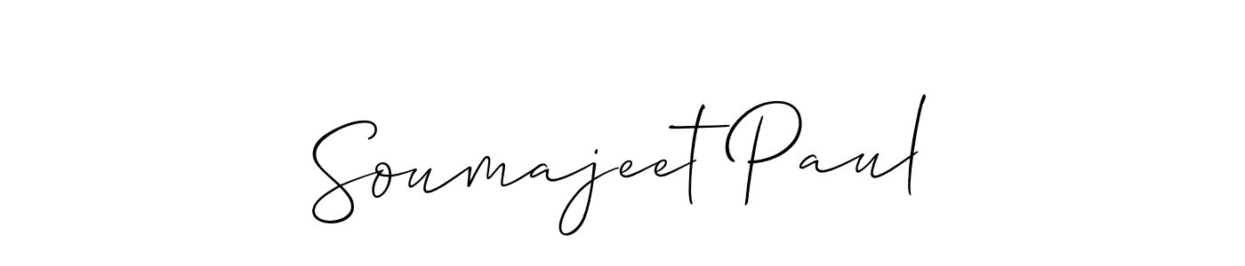 How to make Soumajeet Paul name signature. Use Allison_Script style for creating short signs online. This is the latest handwritten sign. Soumajeet Paul signature style 2 images and pictures png