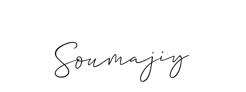 Design your own signature with our free online signature maker. With this signature software, you can create a handwritten (Allison_Script) signature for name Soumajiy. Soumajiy signature style 2 images and pictures png