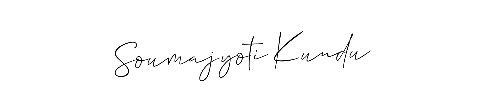You should practise on your own different ways (Allison_Script) to write your name (Soumajyoti Kundu) in signature. don't let someone else do it for you. Soumajyoti Kundu signature style 2 images and pictures png