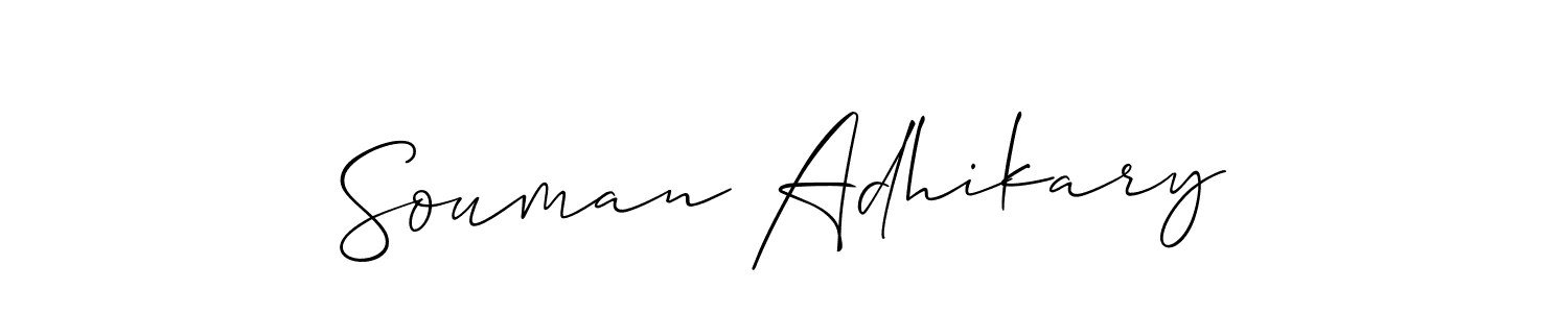 Souman Adhikary stylish signature style. Best Handwritten Sign (Allison_Script) for my name. Handwritten Signature Collection Ideas for my name Souman Adhikary. Souman Adhikary signature style 2 images and pictures png