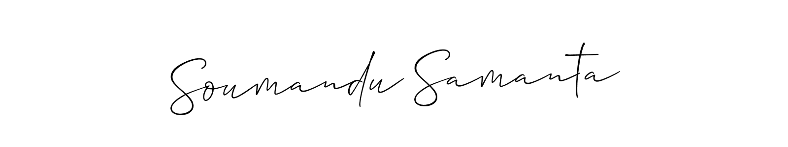 if you are searching for the best signature style for your name Soumandu Samanta. so please give up your signature search. here we have designed multiple signature styles  using Allison_Script. Soumandu Samanta signature style 2 images and pictures png