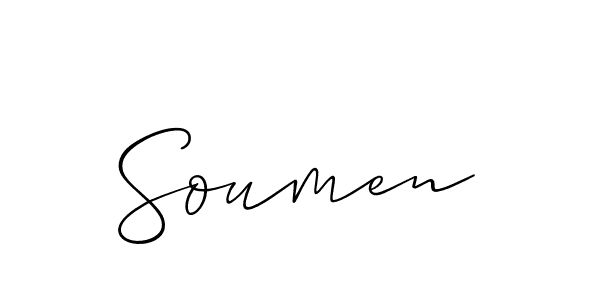 Also we have Soumen name is the best signature style. Create professional handwritten signature collection using Allison_Script autograph style. Soumen signature style 2 images and pictures png