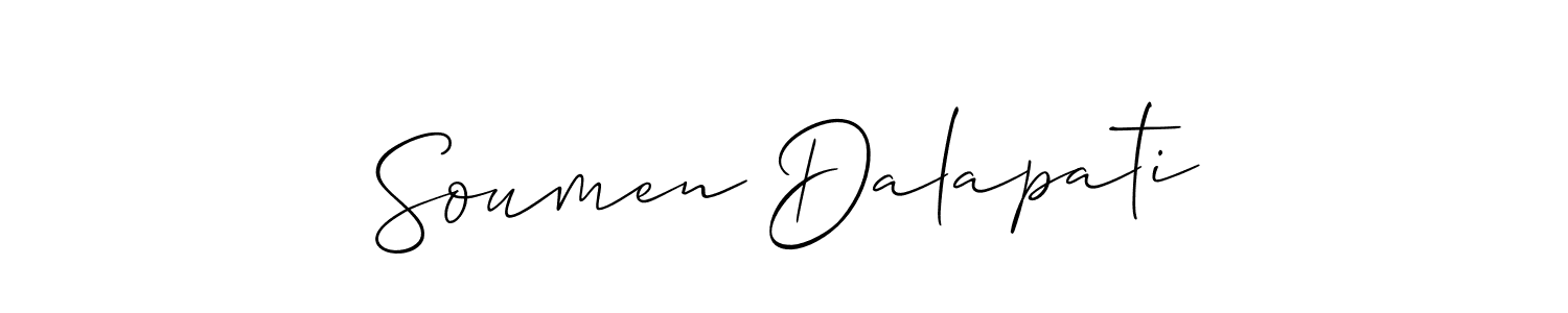 How to Draw Soumen Dalapati signature style? Allison_Script is a latest design signature styles for name Soumen Dalapati. Soumen Dalapati signature style 2 images and pictures png