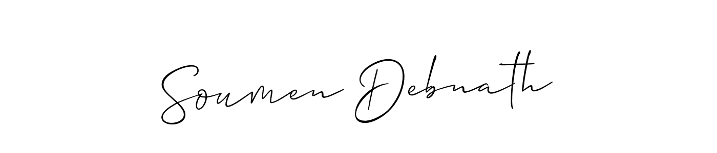 Design your own signature with our free online signature maker. With this signature software, you can create a handwritten (Allison_Script) signature for name Soumen Debnath. Soumen Debnath signature style 2 images and pictures png