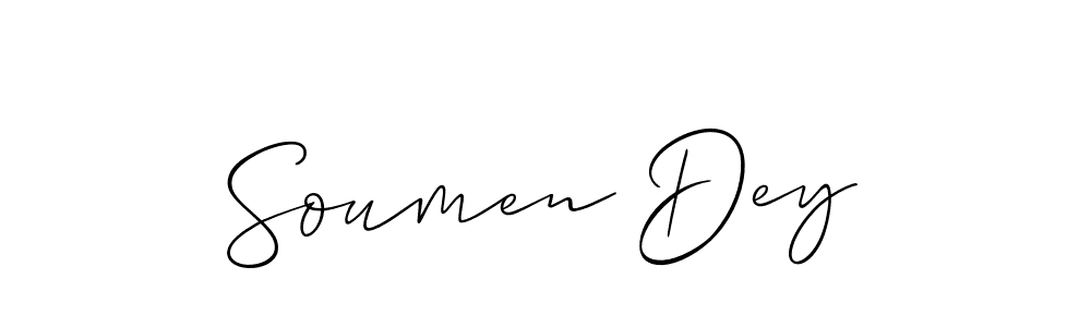 You should practise on your own different ways (Allison_Script) to write your name (Soumen Dey) in signature. don't let someone else do it for you. Soumen Dey signature style 2 images and pictures png