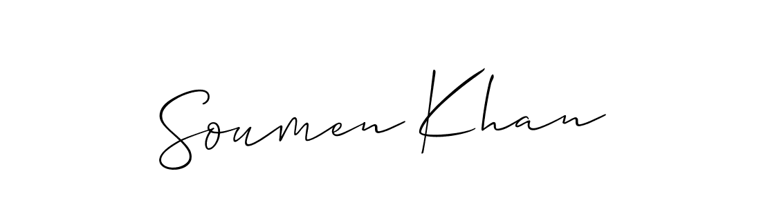 The best way (Allison_Script) to make a short signature is to pick only two or three words in your name. The name Soumen Khan include a total of six letters. For converting this name. Soumen Khan signature style 2 images and pictures png