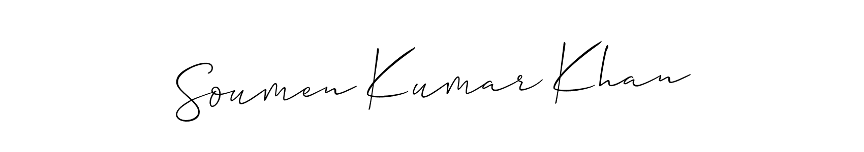 Design your own signature with our free online signature maker. With this signature software, you can create a handwritten (Allison_Script) signature for name Soumen Kumar Khan. Soumen Kumar Khan signature style 2 images and pictures png