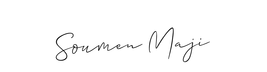 You should practise on your own different ways (Allison_Script) to write your name (Soumen Maji) in signature. don't let someone else do it for you. Soumen Maji signature style 2 images and pictures png