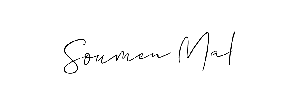 Soumen Mal stylish signature style. Best Handwritten Sign (Allison_Script) for my name. Handwritten Signature Collection Ideas for my name Soumen Mal. Soumen Mal signature style 2 images and pictures png