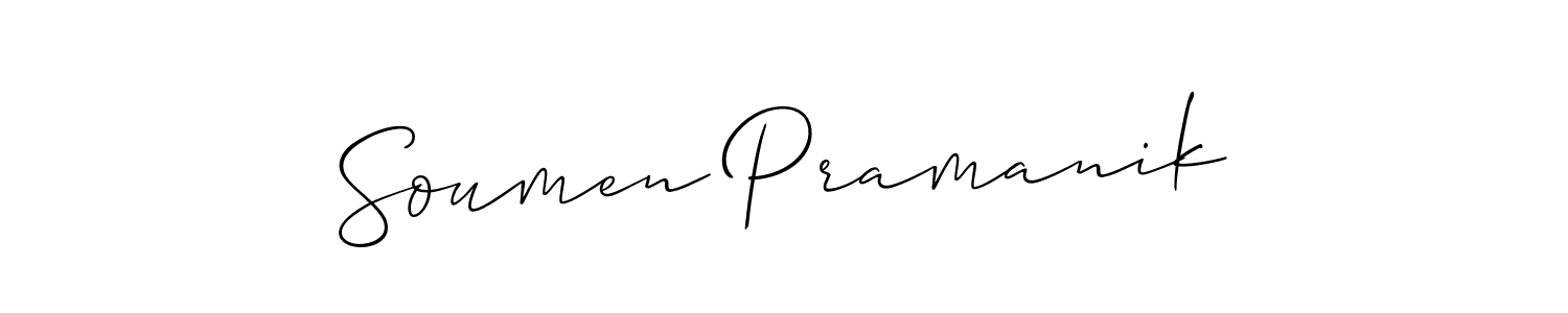 if you are searching for the best signature style for your name Soumen Pramanik. so please give up your signature search. here we have designed multiple signature styles  using Allison_Script. Soumen Pramanik signature style 2 images and pictures png