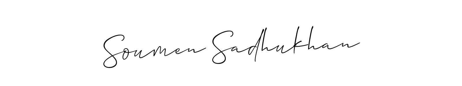 Use a signature maker to create a handwritten signature online. With this signature software, you can design (Allison_Script) your own signature for name Soumen Sadhukhan. Soumen Sadhukhan signature style 2 images and pictures png
