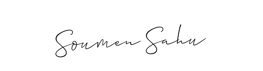 Similarly Allison_Script is the best handwritten signature design. Signature creator online .You can use it as an online autograph creator for name Soumen Sahu. Soumen Sahu signature style 2 images and pictures png