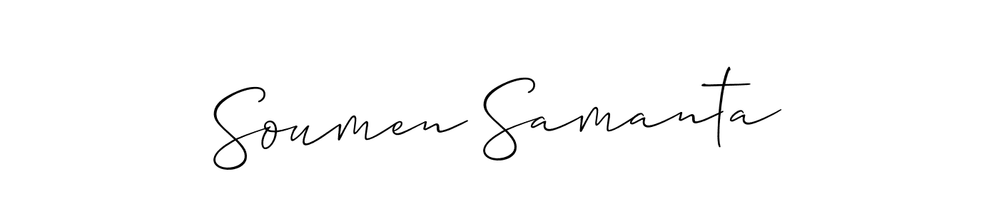 How to make Soumen Samanta name signature. Use Allison_Script style for creating short signs online. This is the latest handwritten sign. Soumen Samanta signature style 2 images and pictures png