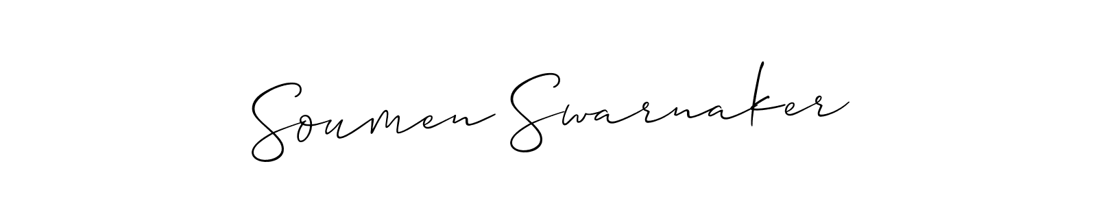 This is the best signature style for the Soumen Swarnaker name. Also you like these signature font (Allison_Script). Mix name signature. Soumen Swarnaker signature style 2 images and pictures png