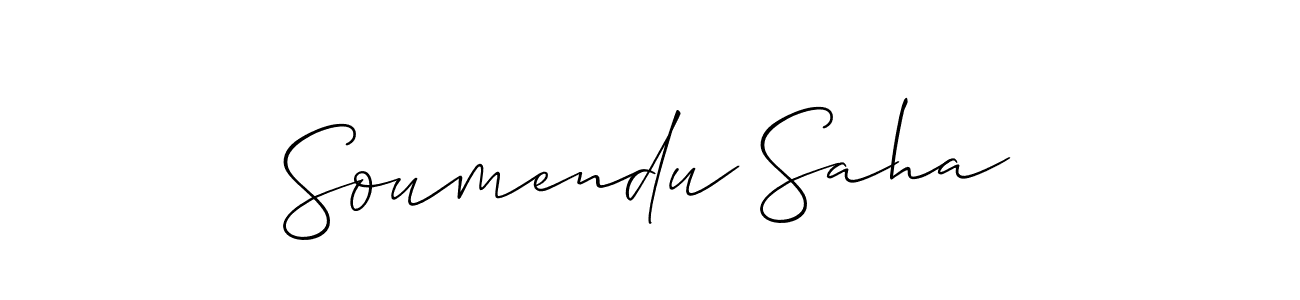 Soumendu Saha stylish signature style. Best Handwritten Sign (Allison_Script) for my name. Handwritten Signature Collection Ideas for my name Soumendu Saha. Soumendu Saha signature style 2 images and pictures png