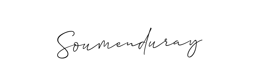 How to make Soumenduray signature? Allison_Script is a professional autograph style. Create handwritten signature for Soumenduray name. Soumenduray signature style 2 images and pictures png