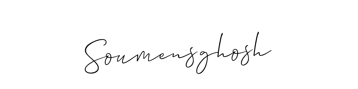 Also we have Soumensghosh name is the best signature style. Create professional handwritten signature collection using Allison_Script autograph style. Soumensghosh signature style 2 images and pictures png