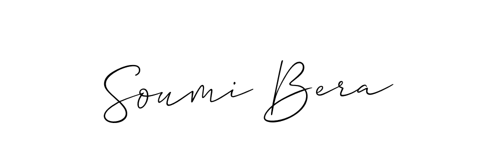 Design your own signature with our free online signature maker. With this signature software, you can create a handwritten (Allison_Script) signature for name Soumi Bera. Soumi Bera signature style 2 images and pictures png