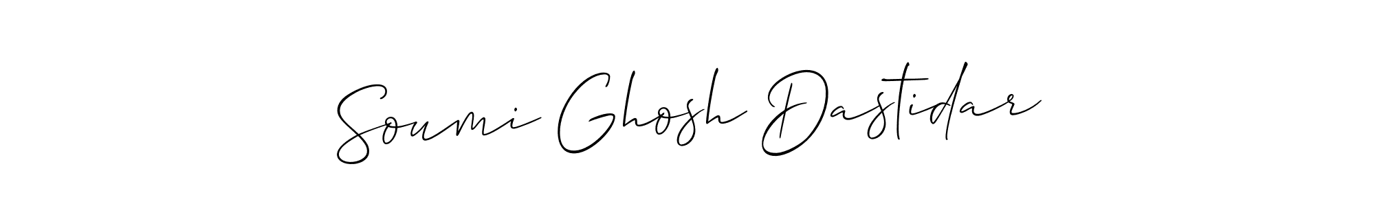Also You can easily find your signature by using the search form. We will create Soumi Ghosh Dastidar name handwritten signature images for you free of cost using Allison_Script sign style. Soumi Ghosh Dastidar signature style 2 images and pictures png