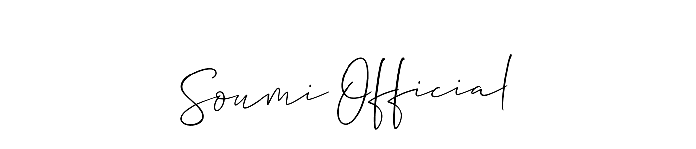 How to Draw Soumi Official signature style? Allison_Script is a latest design signature styles for name Soumi Official. Soumi Official signature style 2 images and pictures png