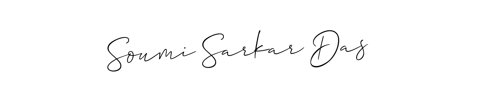 Make a beautiful signature design for name Soumi Sarkar Das. With this signature (Allison_Script) style, you can create a handwritten signature for free. Soumi Sarkar Das signature style 2 images and pictures png