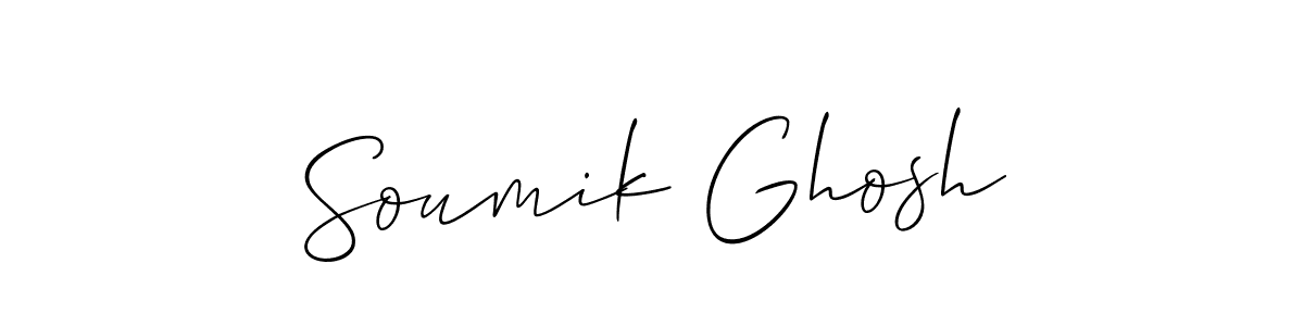 Allison_Script is a professional signature style that is perfect for those who want to add a touch of class to their signature. It is also a great choice for those who want to make their signature more unique. Get Soumik Ghosh name to fancy signature for free. Soumik Ghosh signature style 2 images and pictures png