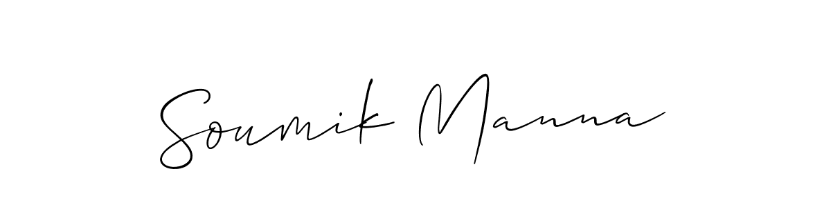 Create a beautiful signature design for name Soumik Manna. With this signature (Allison_Script) fonts, you can make a handwritten signature for free. Soumik Manna signature style 2 images and pictures png