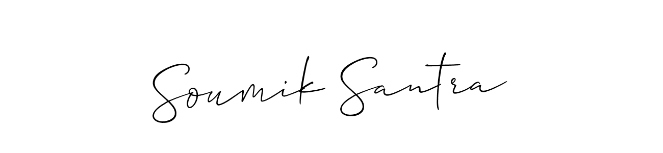 You should practise on your own different ways (Allison_Script) to write your name (Soumik Santra) in signature. don't let someone else do it for you. Soumik Santra signature style 2 images and pictures png