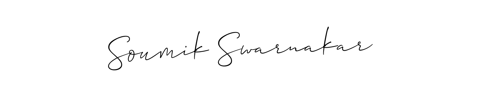 Soumik Swarnakar stylish signature style. Best Handwritten Sign (Allison_Script) for my name. Handwritten Signature Collection Ideas for my name Soumik Swarnakar. Soumik Swarnakar signature style 2 images and pictures png