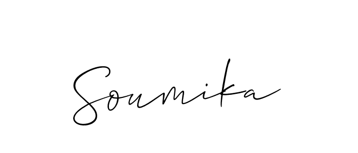 Also You can easily find your signature by using the search form. We will create Soumika name handwritten signature images for you free of cost using Allison_Script sign style. Soumika signature style 2 images and pictures png