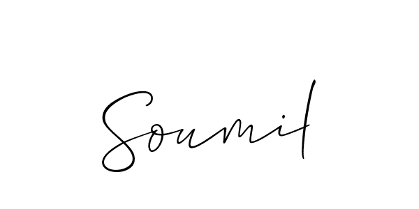 Design your own signature with our free online signature maker. With this signature software, you can create a handwritten (Allison_Script) signature for name Soumil. Soumil signature style 2 images and pictures png