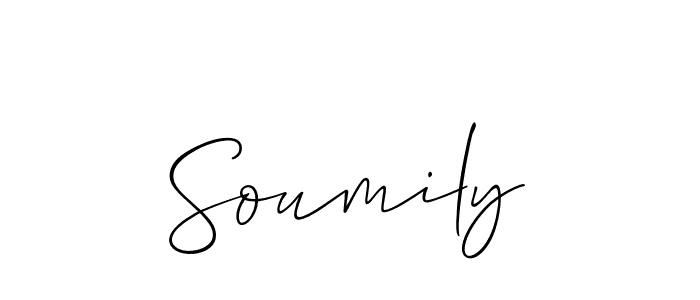 Best and Professional Signature Style for Soumily. Allison_Script Best Signature Style Collection. Soumily signature style 2 images and pictures png