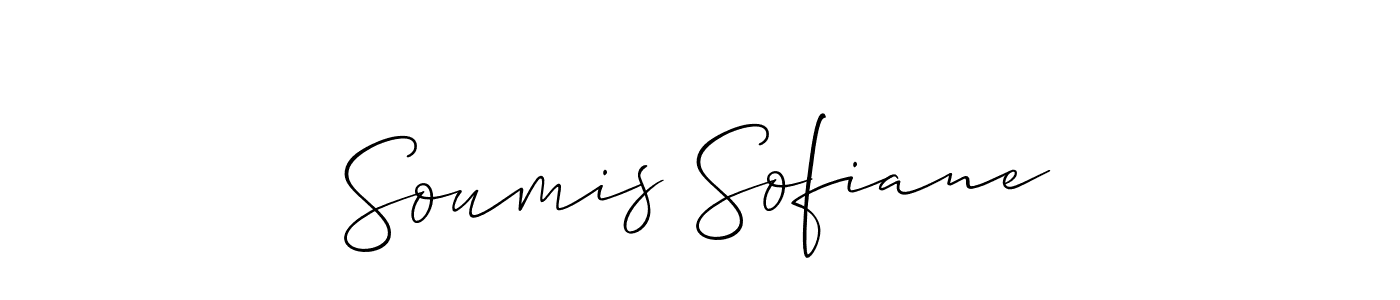 It looks lik you need a new signature style for name Soumis Sofiane. Design unique handwritten (Allison_Script) signature with our free signature maker in just a few clicks. Soumis Sofiane signature style 2 images and pictures png