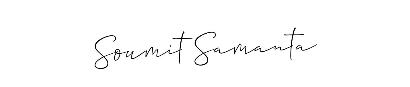 You should practise on your own different ways (Allison_Script) to write your name (Soumit Samanta) in signature. don't let someone else do it for you. Soumit Samanta signature style 2 images and pictures png