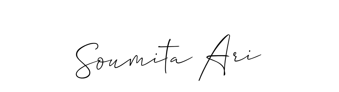 It looks lik you need a new signature style for name Soumita Ari. Design unique handwritten (Allison_Script) signature with our free signature maker in just a few clicks. Soumita Ari signature style 2 images and pictures png