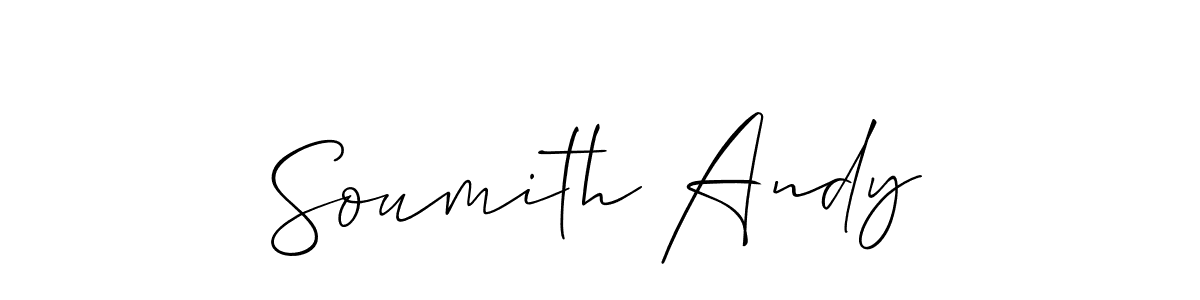 Also You can easily find your signature by using the search form. We will create Soumith Andy name handwritten signature images for you free of cost using Allison_Script sign style. Soumith Andy signature style 2 images and pictures png