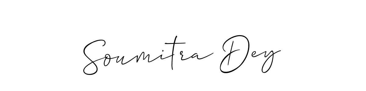 Use a signature maker to create a handwritten signature online. With this signature software, you can design (Allison_Script) your own signature for name Soumitra Dey. Soumitra Dey signature style 2 images and pictures png