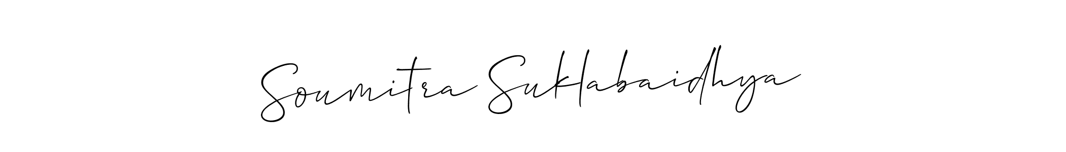 Make a beautiful signature design for name Soumitra Suklabaidhya. With this signature (Allison_Script) style, you can create a handwritten signature for free. Soumitra Suklabaidhya signature style 2 images and pictures png