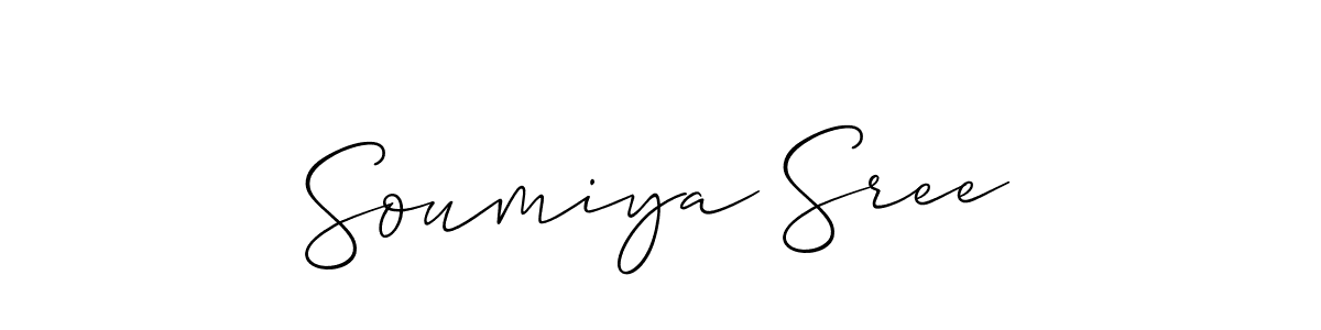 How to Draw Soumiya Sree signature style? Allison_Script is a latest design signature styles for name Soumiya Sree. Soumiya Sree signature style 2 images and pictures png