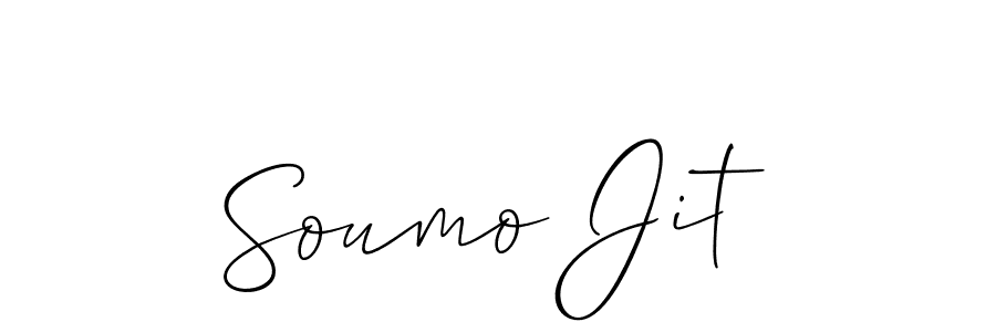 The best way (Allison_Script) to make a short signature is to pick only two or three words in your name. The name Soumo Jit include a total of six letters. For converting this name. Soumo Jit signature style 2 images and pictures png