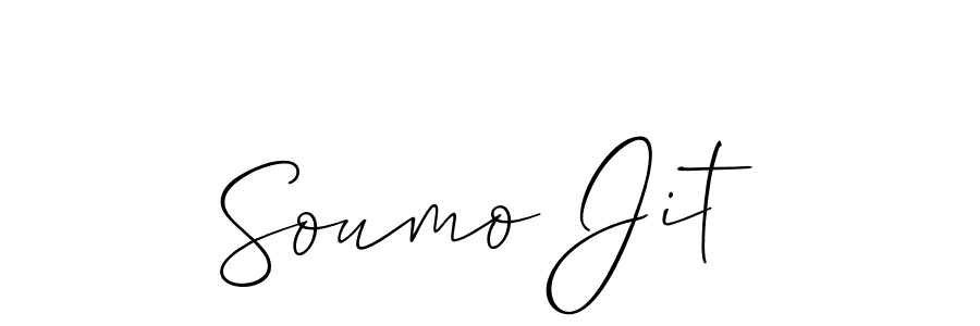 Design your own signature with our free online signature maker. With this signature software, you can create a handwritten (Allison_Script) signature for name Soumo Jit. Soumo Jit signature style 2 images and pictures png