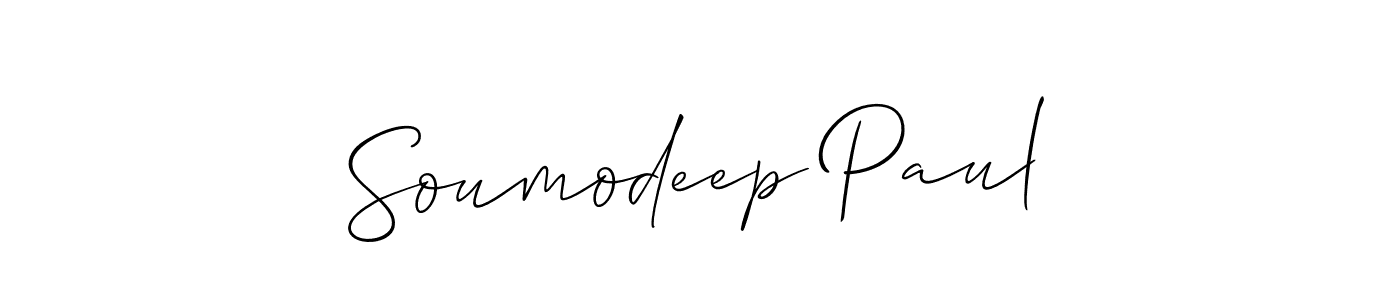 You should practise on your own different ways (Allison_Script) to write your name (Soumodeep Paul) in signature. don't let someone else do it for you. Soumodeep Paul signature style 2 images and pictures png