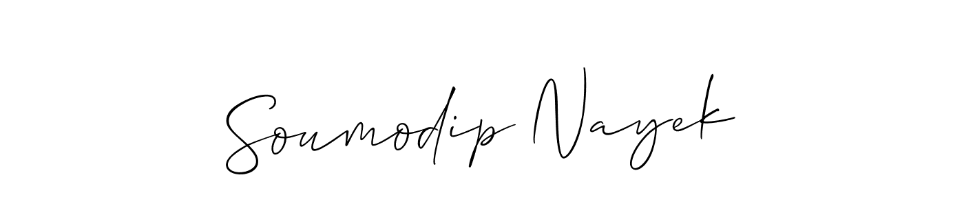 Use a signature maker to create a handwritten signature online. With this signature software, you can design (Allison_Script) your own signature for name Soumodip Nayek. Soumodip Nayek signature style 2 images and pictures png