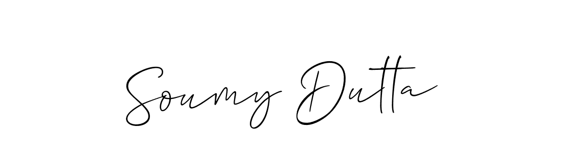Soumy Dutta stylish signature style. Best Handwritten Sign (Allison_Script) for my name. Handwritten Signature Collection Ideas for my name Soumy Dutta. Soumy Dutta signature style 2 images and pictures png