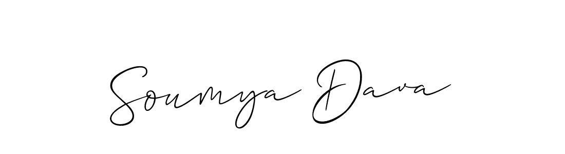 You should practise on your own different ways (Allison_Script) to write your name (Soumya Dava) in signature. don't let someone else do it for you. Soumya Dava signature style 2 images and pictures png