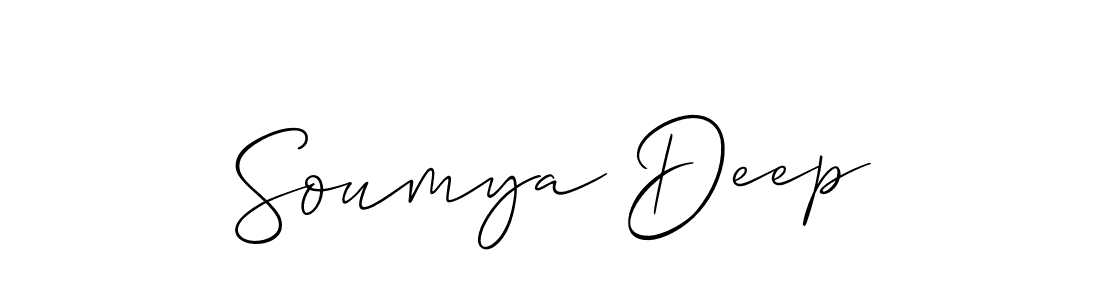 The best way (Allison_Script) to make a short signature is to pick only two or three words in your name. The name Soumya Deep include a total of six letters. For converting this name. Soumya Deep signature style 2 images and pictures png